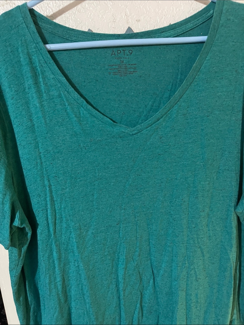 Apt. 9 Teal V-Neck Short Sleeve Tee